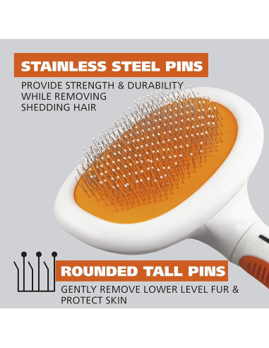 Cepillo Slicker para Mascotas Wahl 858500 - Doble Nivel, Ergonomico