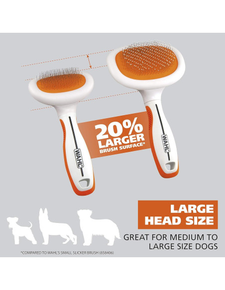 Cepillo Slicker para Mascotas Wahl 858500 - Doble Nivel, Ergonomico