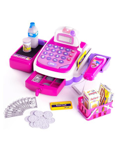 Registradora Electrónica YMCtoys 2815C Rosa con Sonidos