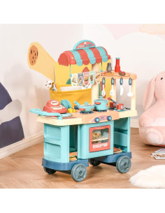 Conjunto de Cocina para Niños Qaba 50 Piezas con Caja Registradora 2