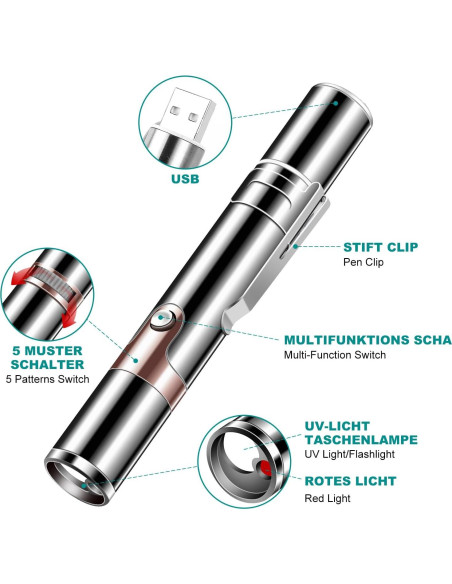 Puntero Láser Interactivo Cowjag para Gatos y Perros - 7 Modos