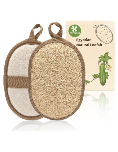 Esponja Exfoliante de Lufa Egipcia Natural YOTDHUO 2Pack