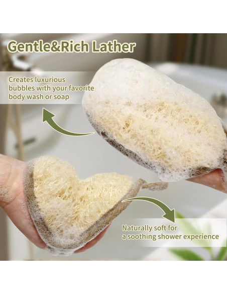 Esponja Exfoliante de Lufa Egipcia Natural YOTDHUO 2Pack