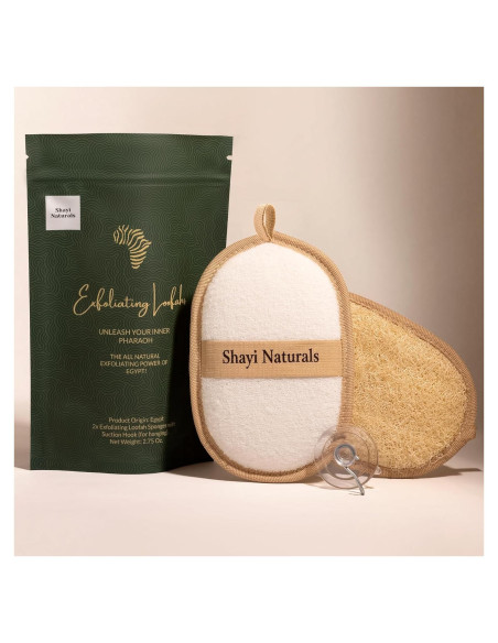 Esponja de Lufa Natural Shayi - Exfoliante para Cuerpo y Cara (2 Pzs) Esponja de Lufa Natural Shayi - Exfoliante para Cuerpo y Cara (2 Pzs)