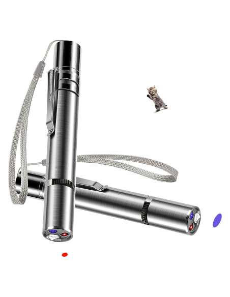 Puntero Láser Recargable para Gatos Yiwu 9127 Plata - Juguete Interactivo