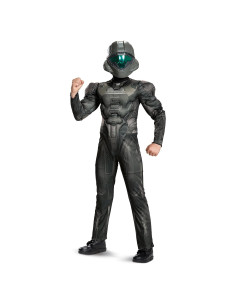 Disfraz Halo Spartan Buck Niños 4-6 años Musculoso Negro