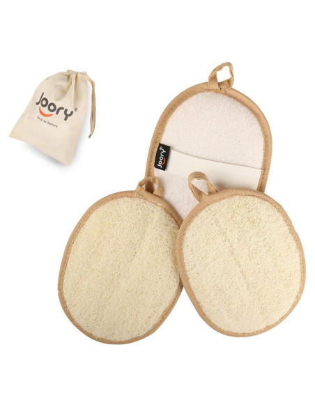 Esponjas de Lufa Natural Exfoliantes JOORY - Paquete de 3