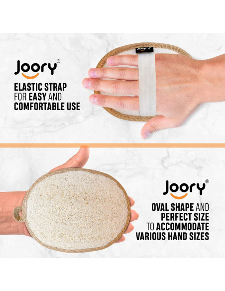 Esponjas de Lufa Natural Exfoliantes JOORY - Paquete de 3