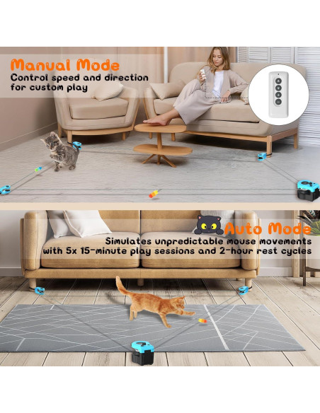 Cinta de Correr Interactiva para Gatos ITSHINY - Azul, 3 Velocidades