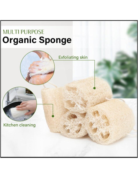 Esponja de Lufa Natural ShunQing 15.24 cm para Cocina y Baño