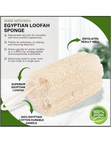 Esponja de Lufa Natural ShunQing 15.24 cm para Cocina y Baño