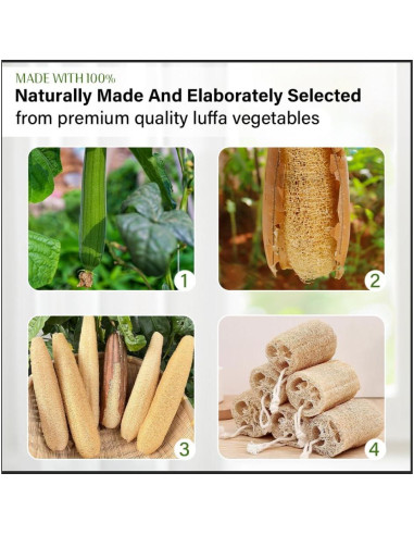 Esponja de Lufa Natural ShunQing 15.24 cm para Cocina y Baño