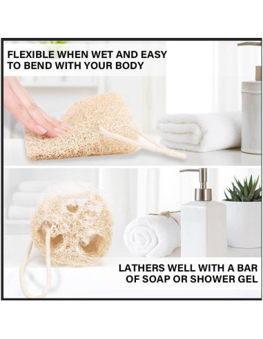 Esponja de Lufa Natural ShunQing 15.24 cm para Cocina y Baño