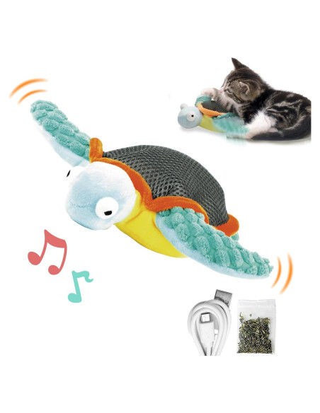 Juguete Interactivo para Gatos BuntyJoy Tortuga 14x9.1cm