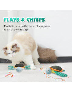 Juguete Interactivo para Gatos BuntyJoy Tortuga 14x9.1cm 2