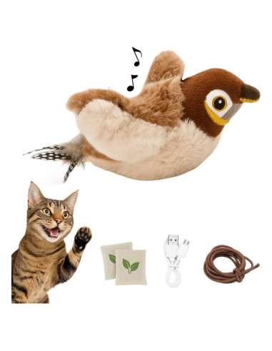 Juguete Interactivo para Gatos Paws Power Gorrión Recargable