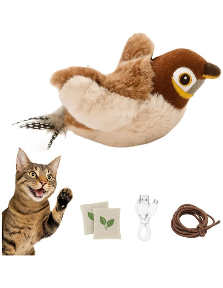 Juguete Interactivo para Gatos Paws Power Gorrión Recargable