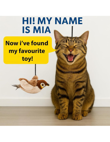 Juguete Interactivo para Gatos Paws Power Gorrión Recargable