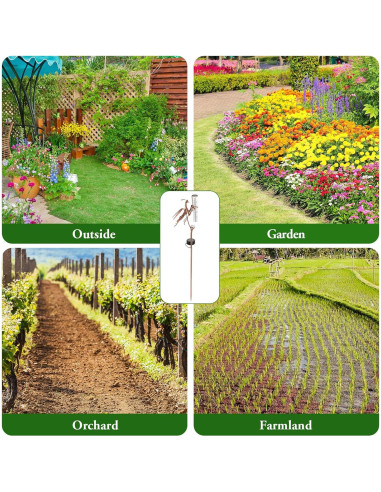 Pluviómetro Solar Mantis de Metal y Vidrio 63.5 cm