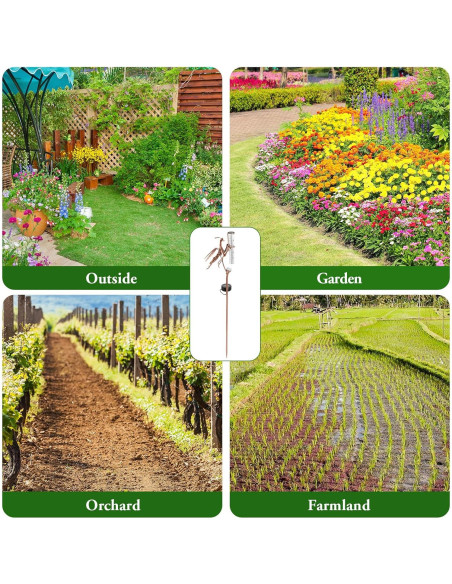 Pluviómetro Solar Mantis de Metal y Vidrio 63.5 cm