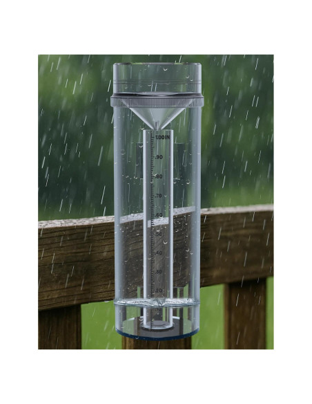 Pluviómetro Profesional Emphira 0.254 cm Resistente UV Exterior