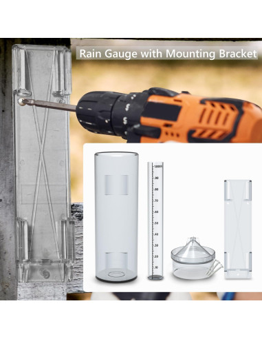 Pluviómetro Profesional Emphira 0.254 cm Resistente UV Exterior