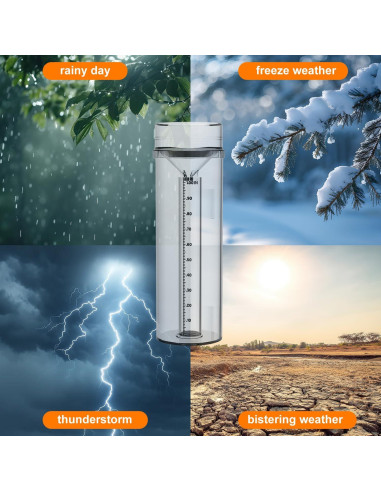 Pluviómetro Profesional Emphira 0.254 cm Resistente UV Exterior