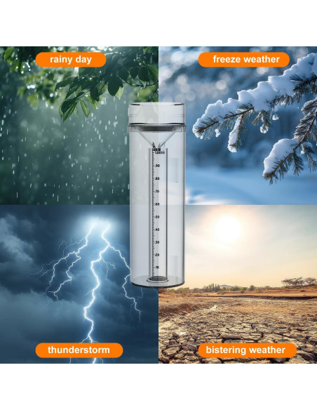 Pluviómetro Profesional Emphira 0.254 cm Resistente UV Exterior