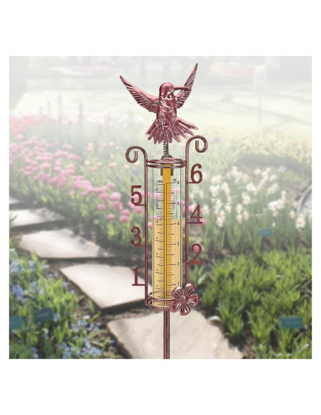 Pluviómetro Exterior APSOONSELL 15.24 cm Cobre Fácil Lectura