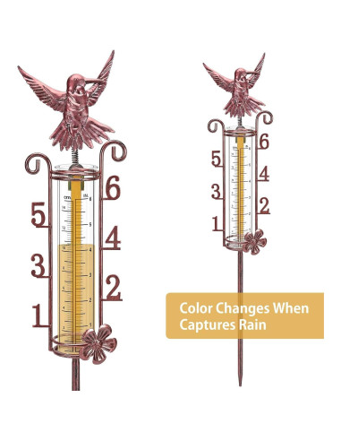 Pluviómetro Exterior APSOONSELL 15.24 cm Cobre Fácil Lectura