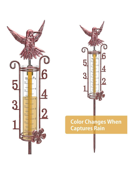 Pluviómetro Exterior APSOONSELL 15.24 cm Cobre Fácil Lectura