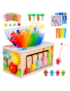 Juguete Montessori de Madera 6 en 1 Mummed para Bebés 12-36 Meses