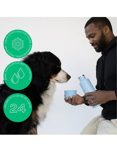Botella de Agua Aislada Springer 710ml para Perros y Dueños