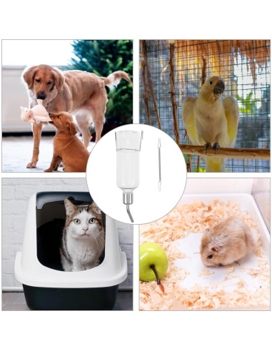 Botella de Agua para Mascotas POPETPOP 25cm Sin Goteo