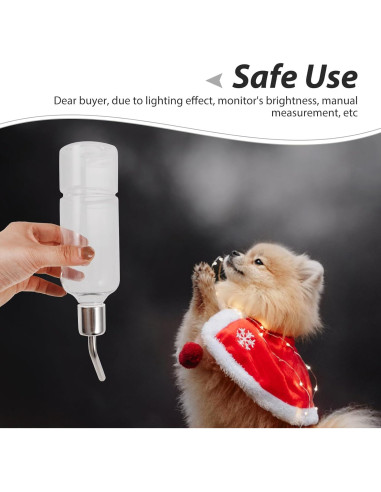 Botella de Agua para Mascotas POPETPOP 25cm Sin Goteo