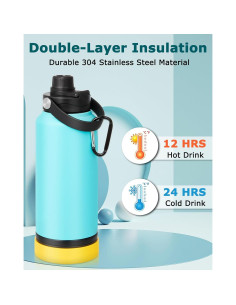 Botella de Agua Portátil Petbank 950ml Acero Inoxidable Doble Aislamiento 2