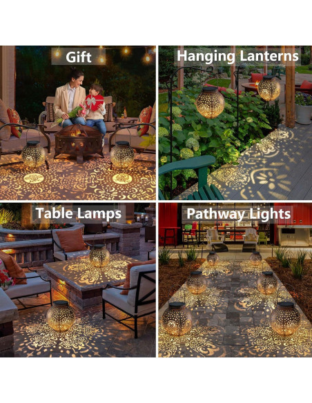 Linternas Solares Decorativas Singingarden 2 Piezas Jardín