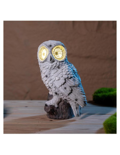 Estatua de Jardín Búho Solar Elfengarden con Luces LED 24.1cm