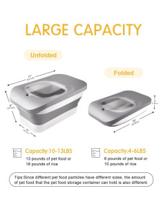 Contenedor de Comida para Perros HOYTAMDAR 5.9 kg Plegable 2