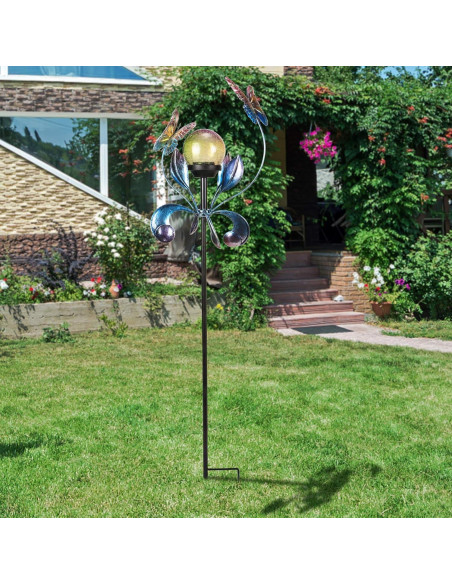 Luces Solares de Jardín VCUTEKA Mariposa Craquelado 89.9cm