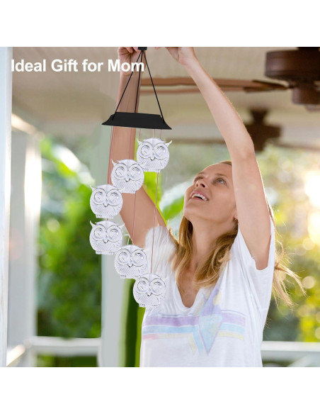 Campanas de Viento Solares COOLPEEN 33cm Cambiantes para Jardín