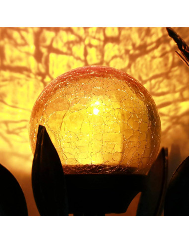 Luces Solares de Jardín VCUTEKA Mariposa Craquelado 89.9cm