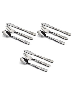Juego de Cubiertos de Acero Inoxidable GlossyEnd 9 Piezas Niños