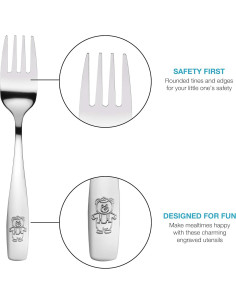 Juego de Cubiertos de Acero Inoxidable GlossyEnd 9 Piezas Niños 2