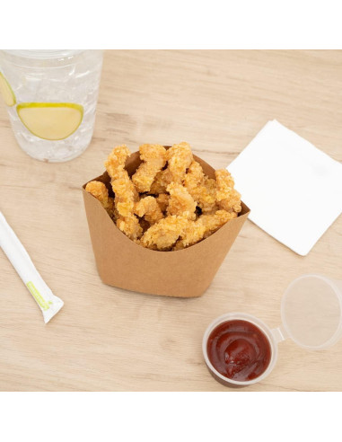 Tazas Desechables para Snacks Restaurantware 100 Unidades Kraft