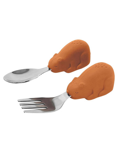 Utensilios para Niños Tiny Twinkle - Cuchara y Tenedor Antideslizantes