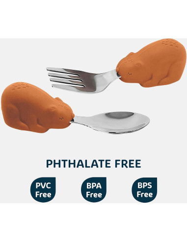 Utensilios para Niños Tiny Twinkle - Cuchara y Tenedor Antideslizantes