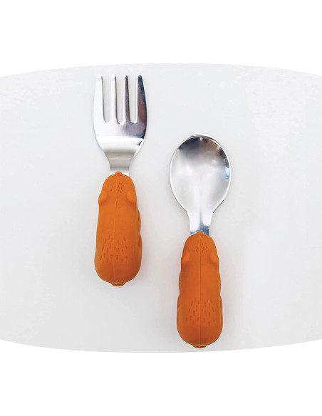 Utensilios para Niños Tiny Twinkle - Cuchara y Tenedor Antideslizantes