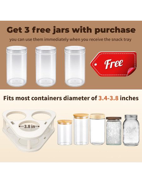 Juego de 3 Contenedores de Almacenamiento HOYTAMDAR 1.04 kg Juego de 3 Contenedores de Almacenamiento HOYTAMDAR 1.04 kg