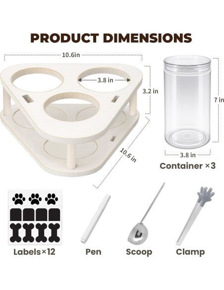 Juego de 3 Contenedores de Almacenamiento HOYTAMDAR 1.04 kg Juego de 3 Contenedores de Almacenamiento HOYTAMDAR 1.04 kg